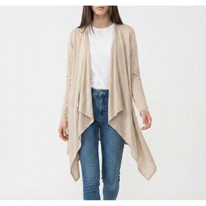 Calvin Klein Performance Women’s  Small Drape Front Cardigan with Rib Sleeves